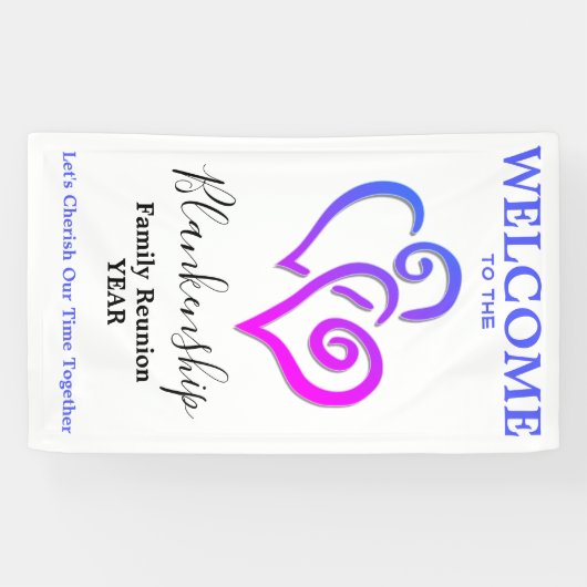 リンクハートファミリ懇親会垂直テンプレート 横断幕 (横)