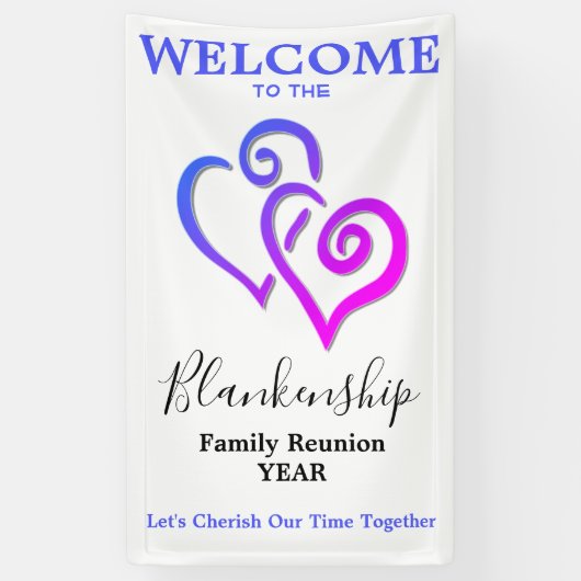 リンクハートファミリ懇親会垂直テンプレート 横断幕 (縦)