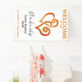 リンクハートファミリ懇親会垂直パーソナライズされた 横断幕 (インサイチュ)