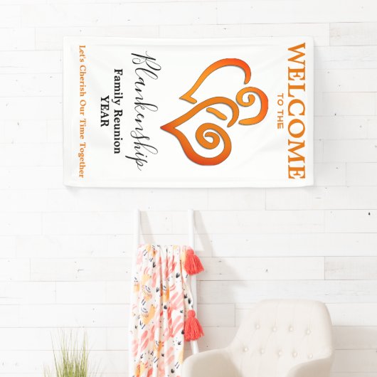 リンクハートファミリ懇親会垂直パーソナライズされた 横断幕 (インサイチュ)