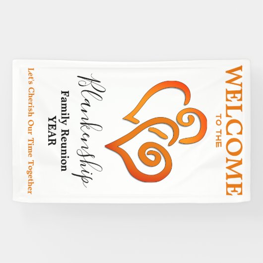 リンクハートファミリ懇親会垂直パーソナライズされた 横断幕 (横)