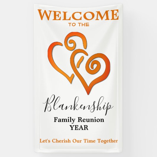 リンクハートファミリ懇親会垂直パーソナライズされた 横断幕 (縦)