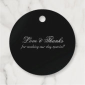 リンクハート書道 – ブラック/シルバー フェイバータグ (裏面)