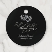 リンクハート書道 – ブラック/シルバー フェイバータグ (正面)