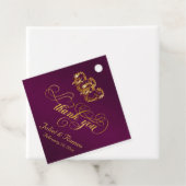 リンクハート書道 – 紫/金ゴールド フェイバータグ (インサイチュ)