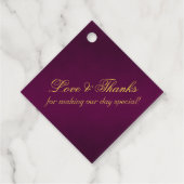 リンクハート書道 – 紫/金ゴールド フェイバータグ (裏面)