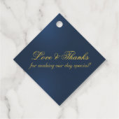 リンクハート書道 – 青/金ゴールド フェイバータグ (裏面)