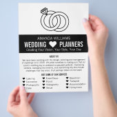 リンク結婚リングや輪デザイン結婚、イベントプランナー チラシ (手)