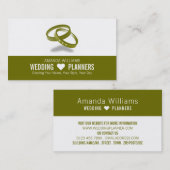 リンク結婚リングや輪結婚、イベントプランナー 名刺 (正面/裏面)