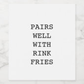 リンク・フライス・ホッケーママとペアおもしろい ワインラベル (シングルラベル)