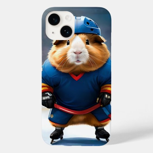 「リンク・ルーキー:アイスホッケーギニア豚」 Case-Mate iPhoneケース (裏面)