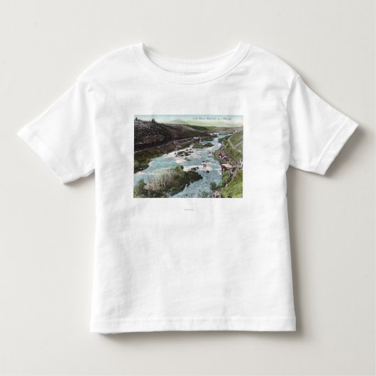 リンクRiverKlamath郡の空中写真、または トドラーTシャツ (正面)