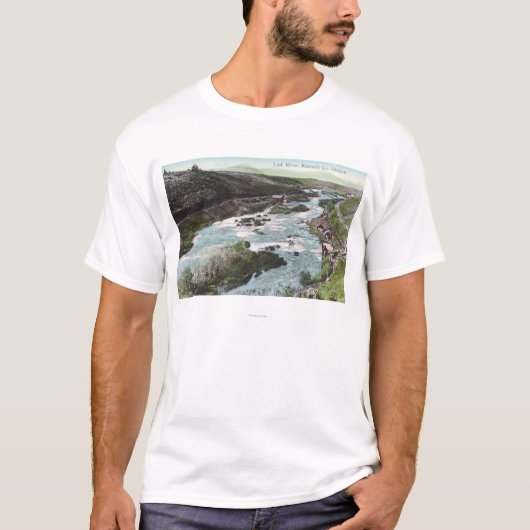 リンクRiverKlamath郡の空中写真、または Tシャツ (正面)