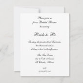 リングとホワイトパールのブライダルシャワー招待状 招待状 (裏面)