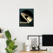 リングと事実の子供のポスター付き惑星サターン ポスター (ホームオフィス)