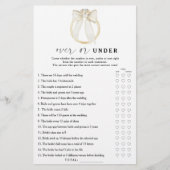 リングと弓のブライダルシャワーオーバーまたはゲーム中 (正面)