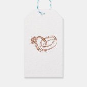 リングと花の手描き ブライダルシャワー ギフトタグ (裏面)