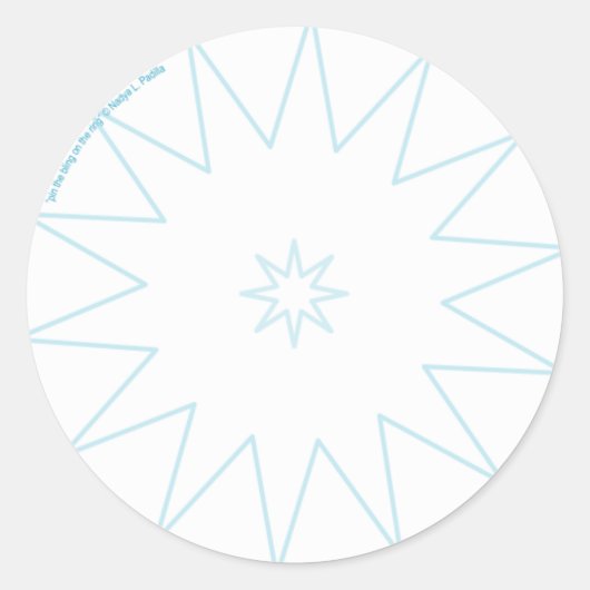 *リングにきらきら光るピン留めする*ブライダルシャワーゲーム ラウンドシール (正面)