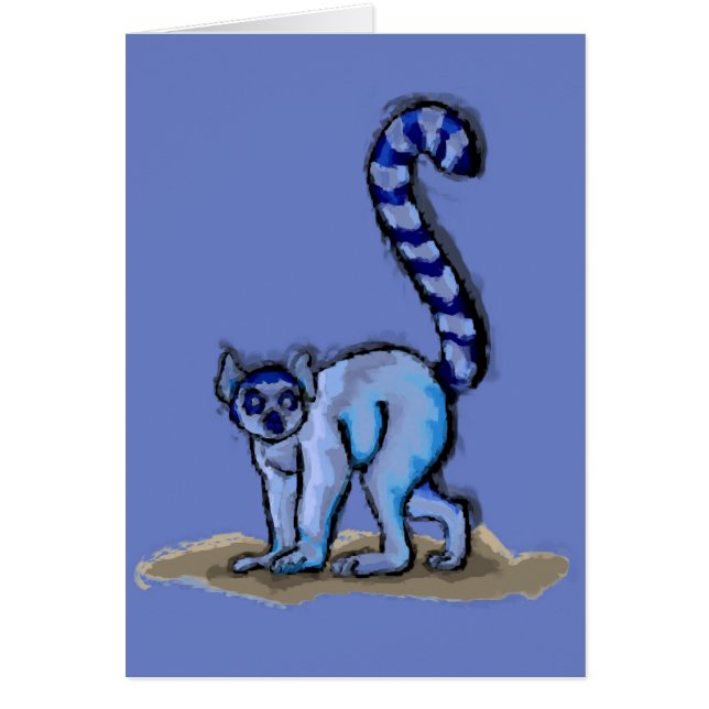 リングによって後につかれるLemurの絵画および事実カード (正面)