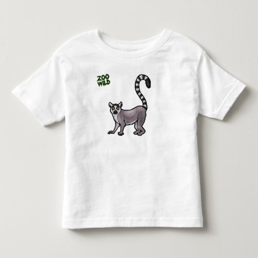 リングによって後につかれるLemur トドラーTシャツ (正面)