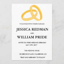 リングのカスタマイズ可能な結婚式の招待 招待状