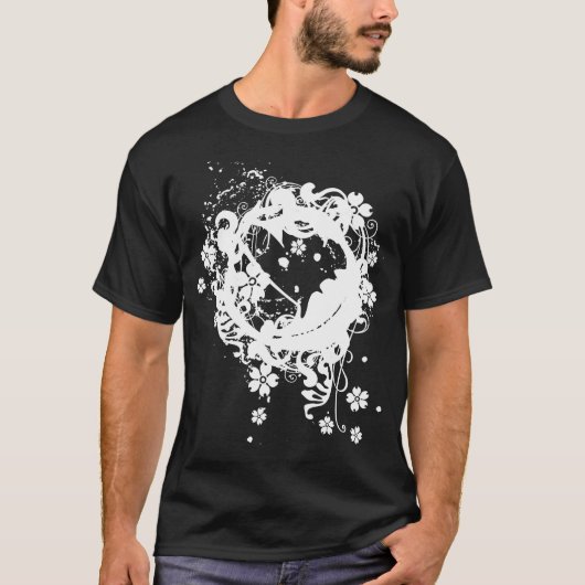 リングのグラフィックのティー Tシャツ (正面)
