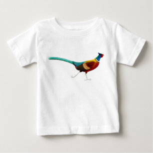 リングのネックのキジの乳児のTシャツ ベビーTシャツ