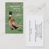 リングのネックのキジの写真 名刺 (正面/裏面)