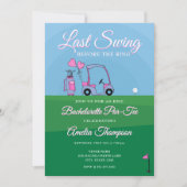 リングの前に最後のスイング！ゴルフのバチェロレッテ 招待状 (正面)
