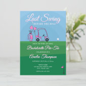 リングの前に最後のスイング！ゴルフのバチェロレッテ 招待状 (スタンド正面)