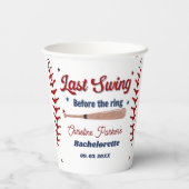 リングの前の一撃！野球の花嫁お別れパーティー 紙コップ (裏面)