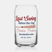 リングの前の一撃 野球  バチェロレッテ ガラス缶 (正面)