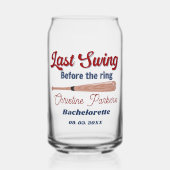 リングの前の一撃 野球 花嫁の最後の独身パーティ ガラス缶 (正面)