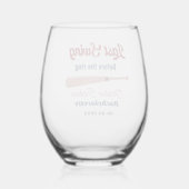 リングの前の一撃 野球 花嫁の最後の独身パーティ ステムなしワイングラス (裏面)