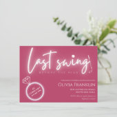 リングの前の最後のスイングブライダルシャワー 招待状 (スタンド正面)