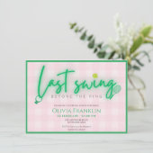 リングの前の最後のスイングブライダルシャワー 招待状 (スタンド正面)