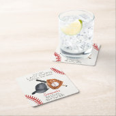 リングの前の最後のスイング！野球のブライズシャワー スクエアペーパーコースター (インサイチュ)