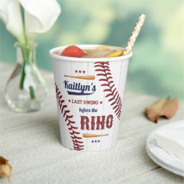 リングの前の最後のスイング！野球のプリンセスシャワー 紙コップ