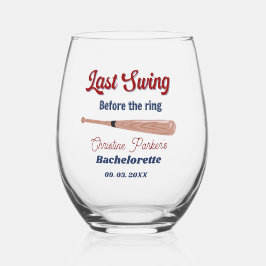 リングの前の最後のスイング 野球  ブラコン ステムなしワイングラス