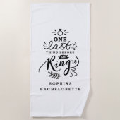 リングの前の1つの最後の事 ビーチタオル (正面)