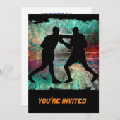 リングの堅く及び砂のようなボクシング 招待状 (正面/裏面)