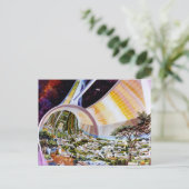 リングの宇宙局-未来の以外世界の生息地 ポストカード (スタンド正面)