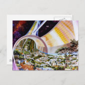 リングの宇宙局-未来の以外世界の生息地 ポストカード (正面/裏面)