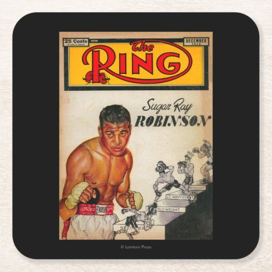 リングの雑誌カバー2 スクエアペーパーコースター (正面)