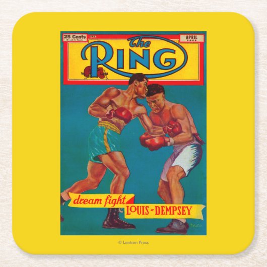 リングの雑誌カバー スクエアペーパーコースター (正面)
