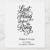 リングへの最後のタイポグラフィ-エレガントチャーム ワインラベル (シングルラベル)