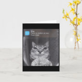 リングや輪が玄関のミームで動いているおもしろい カード (黄色い花)