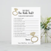 リングや輪きらきら光るブライダルシャワー新婦ゲームを知っている (スタンド正面)