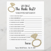 リングや輪きらきら光るブライダルシャワー新婦ゲームを知っている (正面)