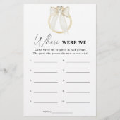 リングや輪とボウブライダルシャワー我々はゲームをどこに (正面)